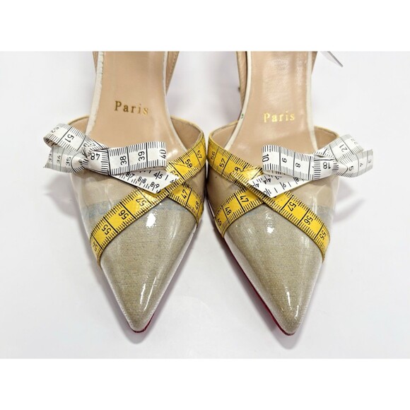 Christian Louboutin Multicolor Tape Measure Trimmed PVC Metri Pumps Sz EU 34.5 - Picture 5 of 16
